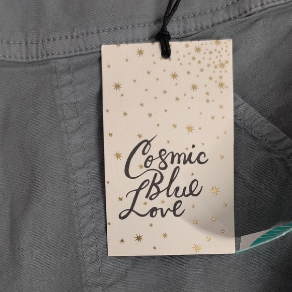 Cosmic Blue Love Women's Green/Gray Cargo Pants - Picture 3 of 6